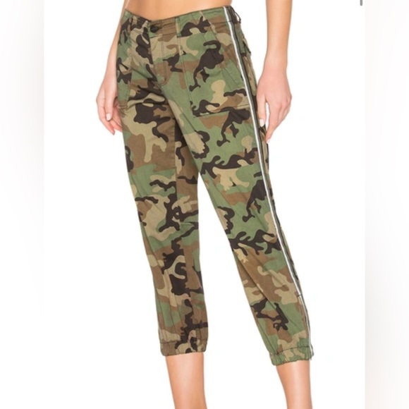 Sanctuary Peace Trooper Camo Side Stripe Crop Pants - Picture 1 of 6